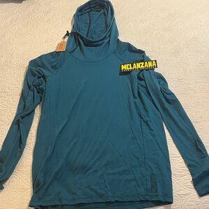 Melanzana NWT Teal Hooded Top. Men’s Medium.